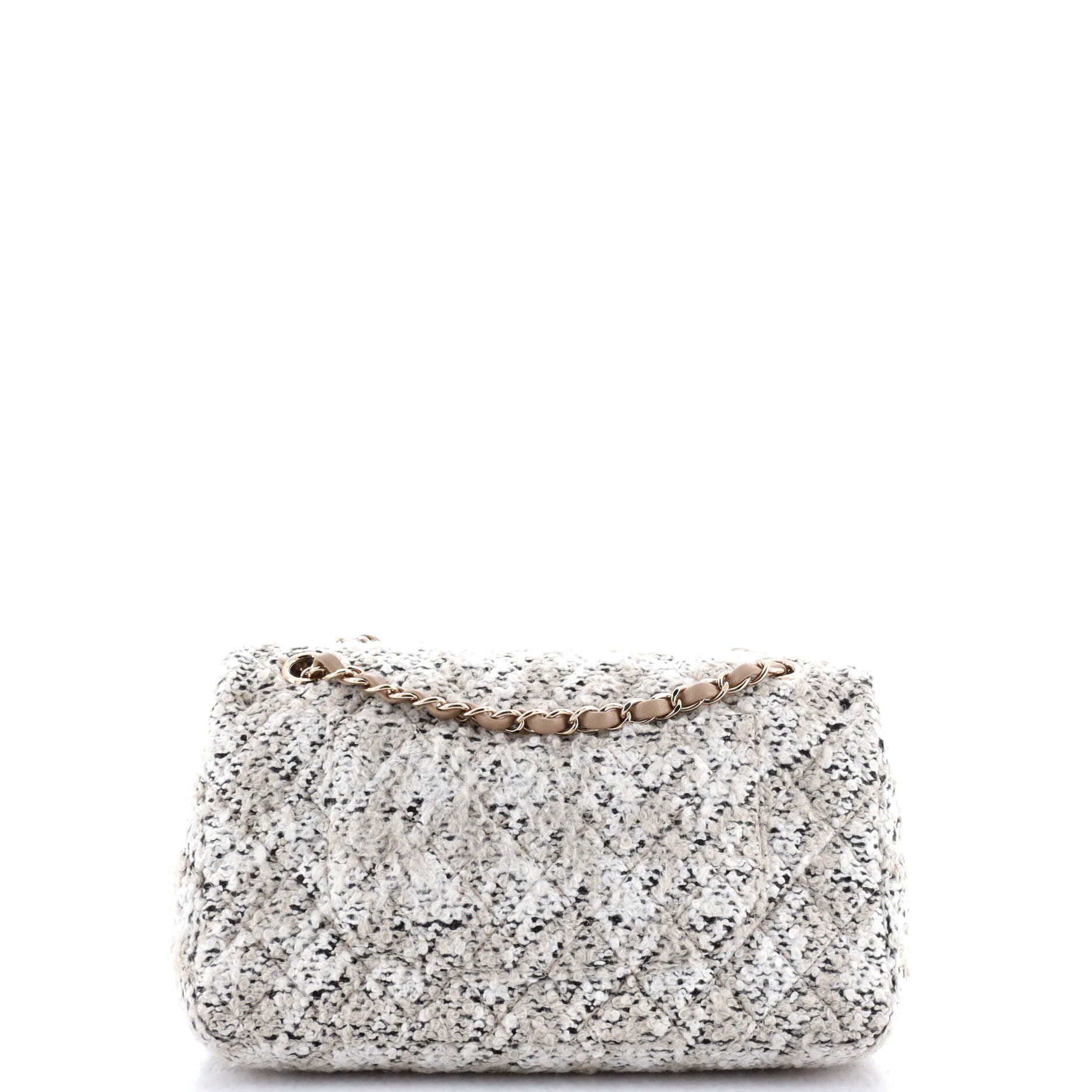 Chanel Classic Double Flap Bag Quilted Tweed Medium