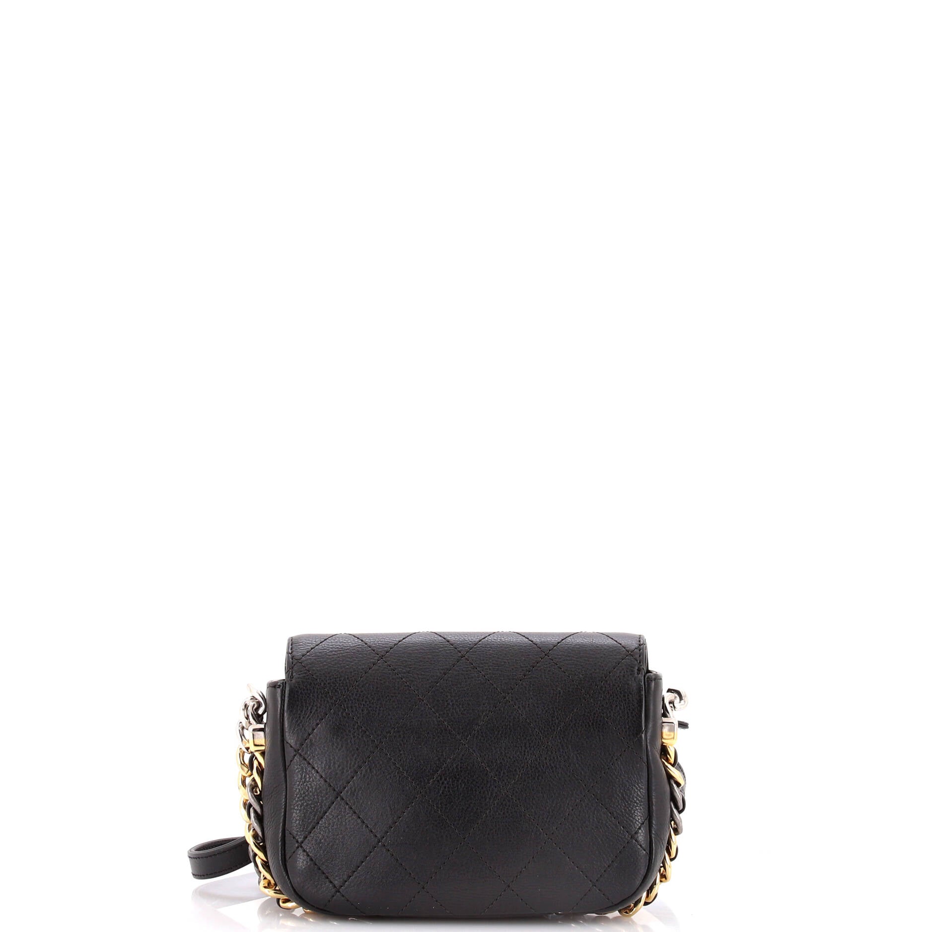 Chanel Two Tone Envelope Flap Bag Quilted Calfskin Small