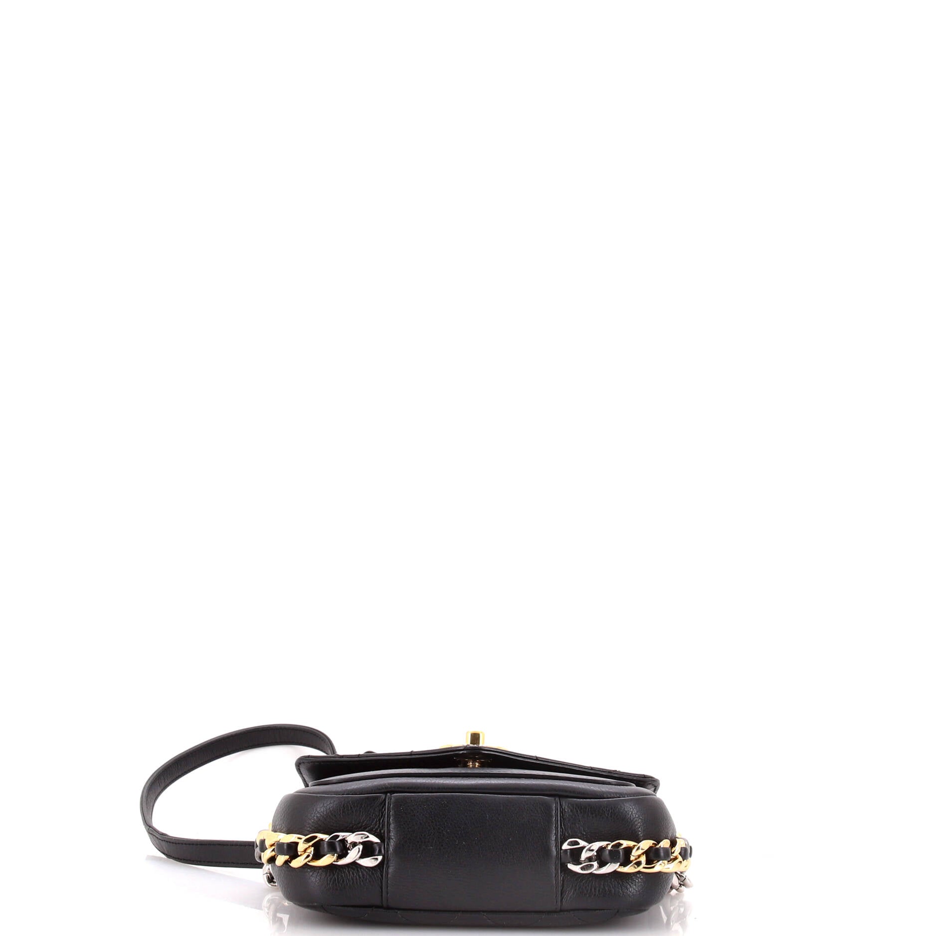 Chanel Two Tone Envelope Flap Bag Quilted Calfskin Small