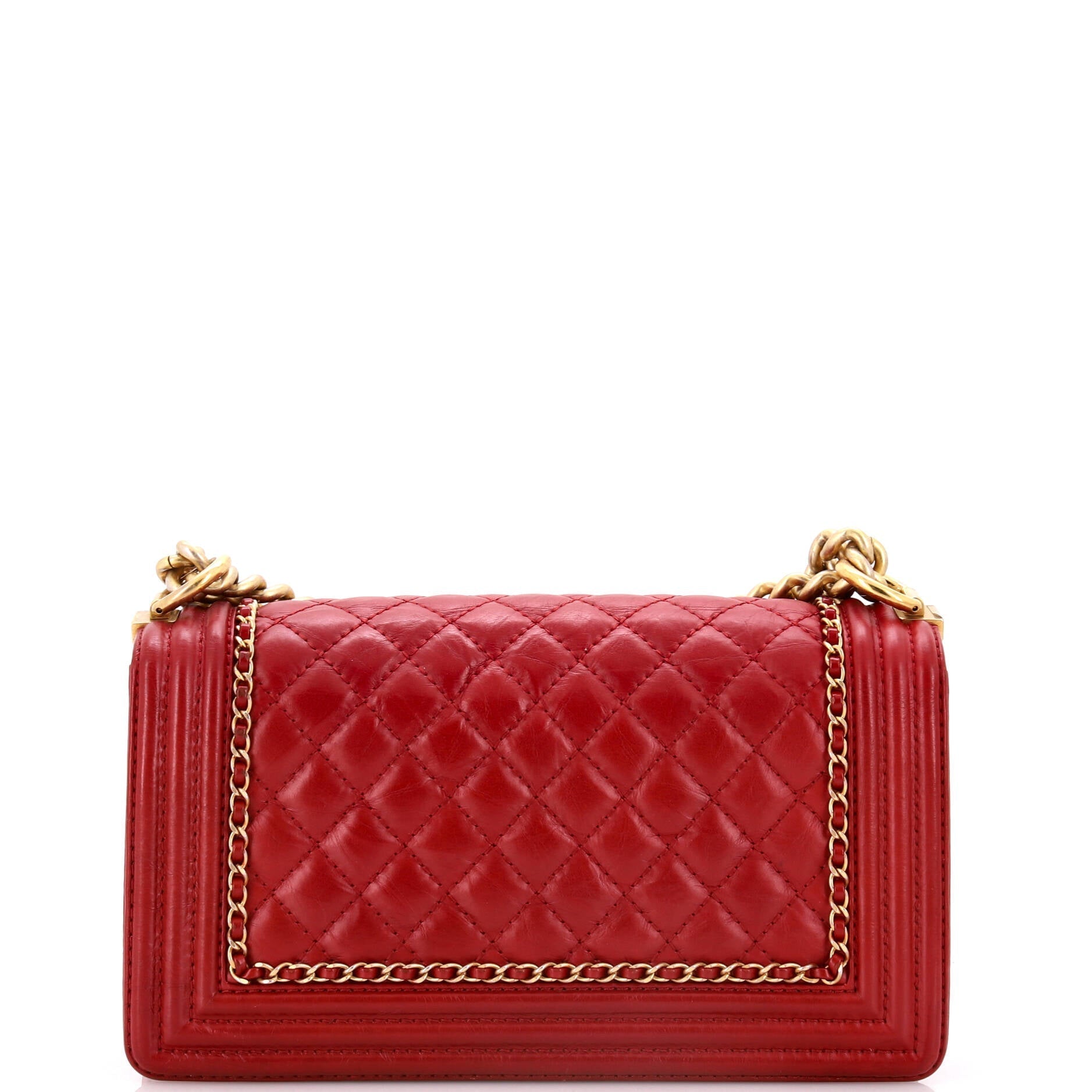 Chanel Jacket Boy Flap Bag Quilted Aged Calfskin Old Medium