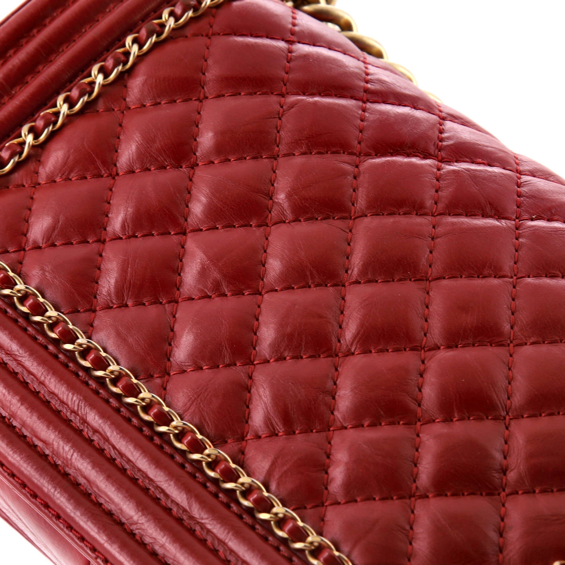 Chanel Jacket Boy Flap Bag Quilted Aged Calfskin Old Medium