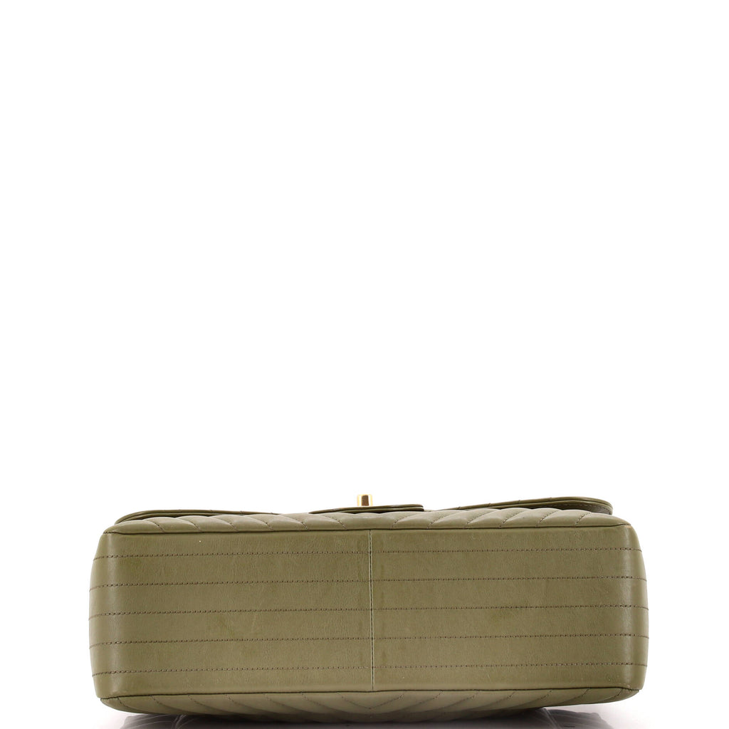Chanel Classic Double Flap Bag Chevron Lambskin Jumbo