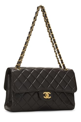 Chanel,  Black Quilted Lambskin Double Sided Classic Flap Medium, Black
