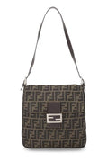 Fendi,  Brown Zucca Canvas Shoulder Bag, Brown