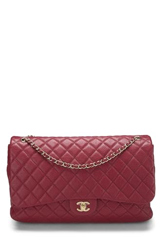 Chanel,  Red Quilted Calfskin New Classic XXL, Red