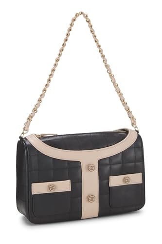 Chanel,  Black Quilted Calfskin Jacket Shoulder Bag, Black