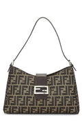 Fendi,  Brown Zucca Canvas Shoulder Bag, Brown