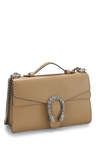 Gucci,  Beige Leather Dionysus Shoulder Bag Small, Brown
