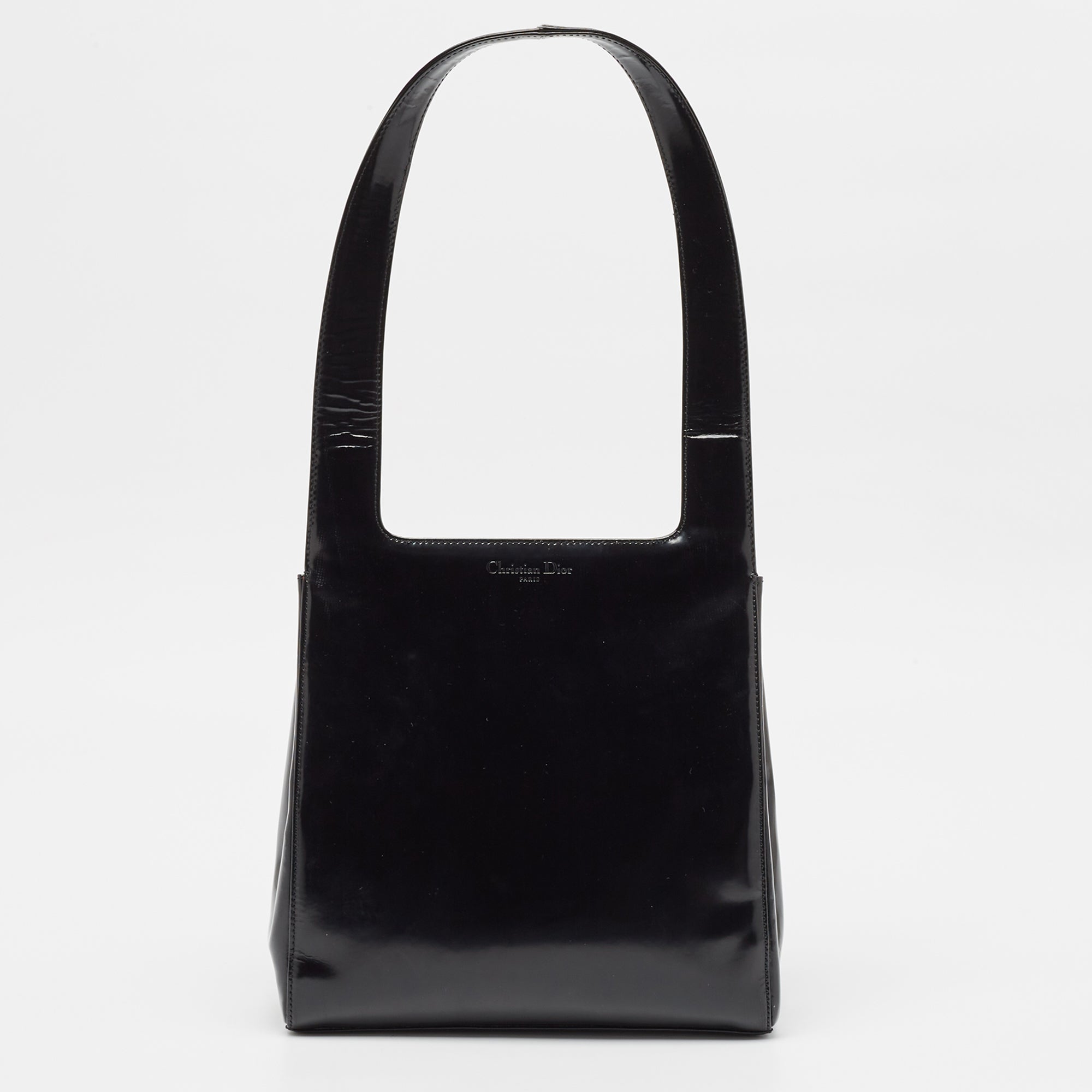 Dior Black  Leather Flap Tote