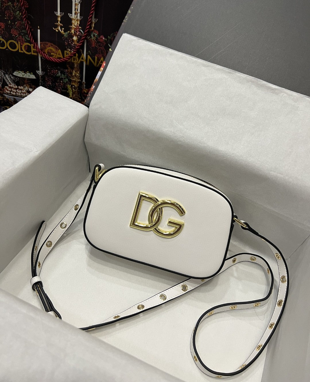 DG Crossbody 3.5 Bag White For Women 7.5in/19cm DG Burberry7095AW57680002