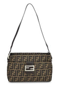 Fendi,  Brown Zucca Canvas Shoulder Bag, Brown