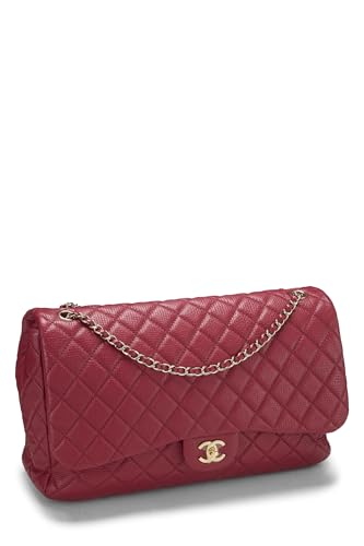 Chanel,  Red Quilted Calfskin New Classic XXL, Red