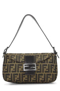 Fendi,  Brown Zucca Canvas Shoulder Bag, Brown