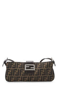 Fendi,  Brown Zucca Canvas Shoulder Bag, Brown