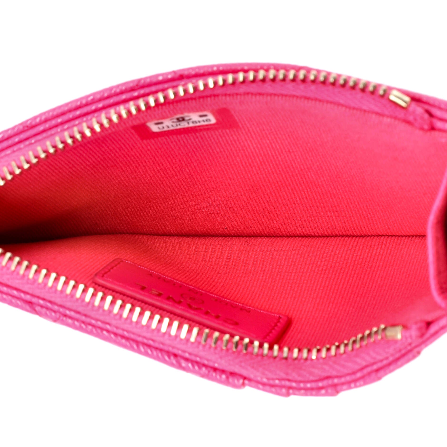 Chanel Flap Zip Card Holder Quilted Caviar