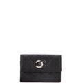Chanel Crystal CC Flap Card Holder Quilted Caviar