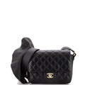 Chanel Wave Strap Flap Bag Quilted Lambskin with Calfskin Small