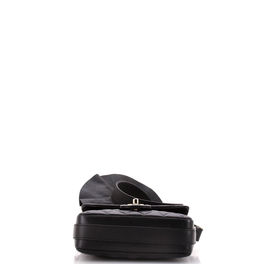 Chanel Wave Strap Flap Bag Quilted Lambskin with Calfskin Small