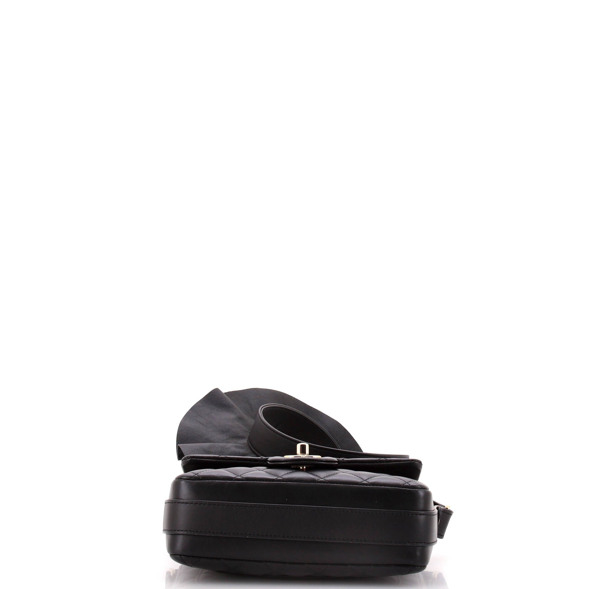 Chanel Wave Strap Flap Bag Quilted Lambskin with Calfskin Small