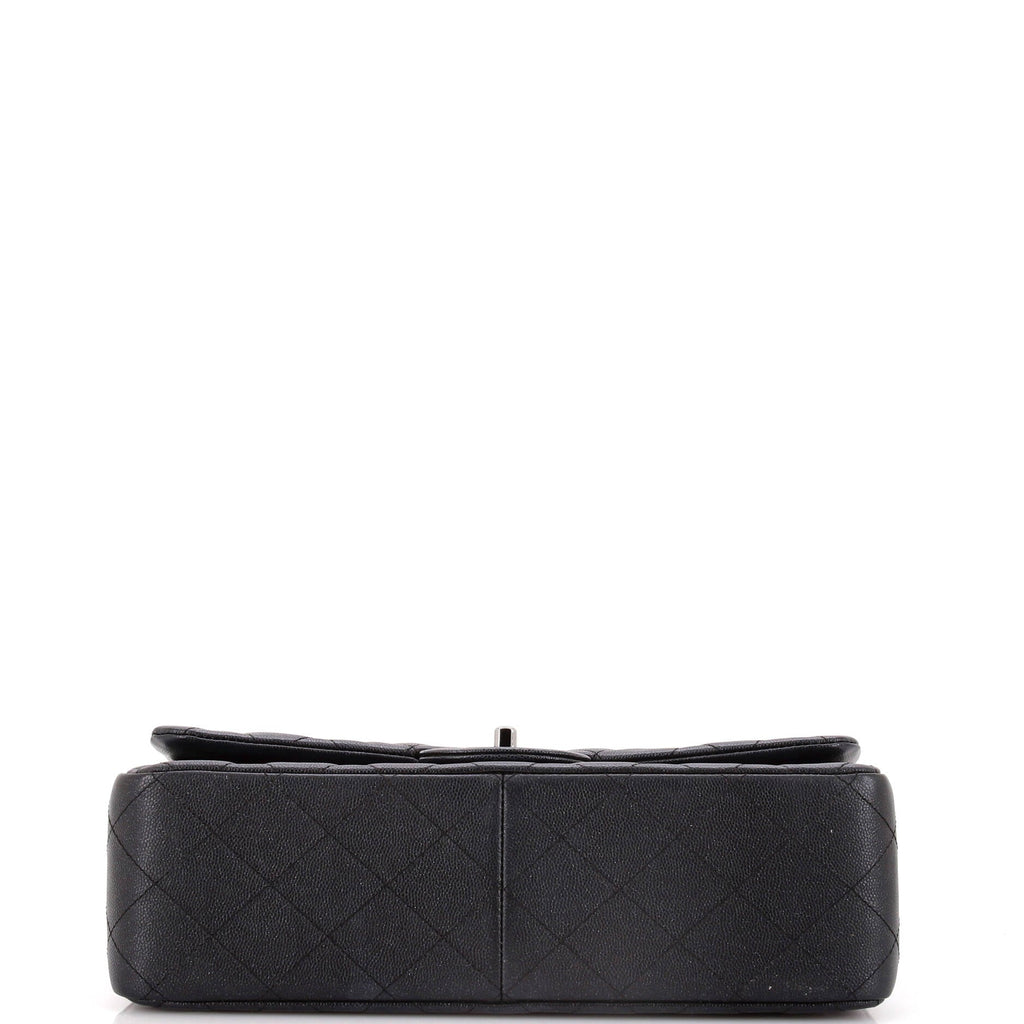 Chanel Classic Double Flap Bag Quilted Iridescent Caviar Jumbo