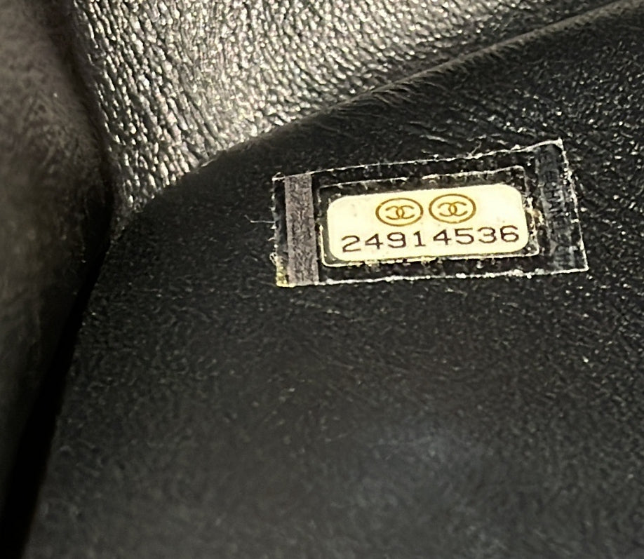 Chanel Classic Double Flap Bag Quilted Iridescent Caviar Jumbo