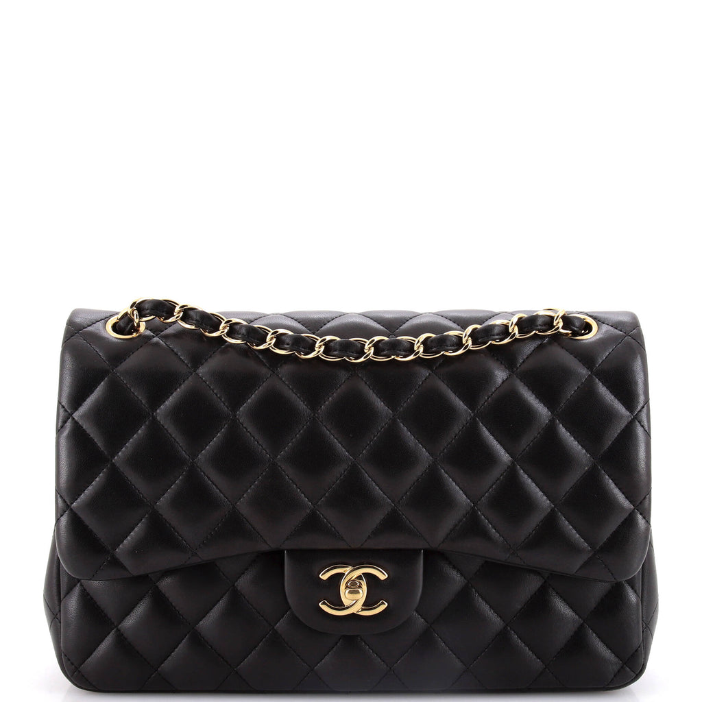 Chanel Classic Double Flap Bag Quilted Lambskin Jumbo