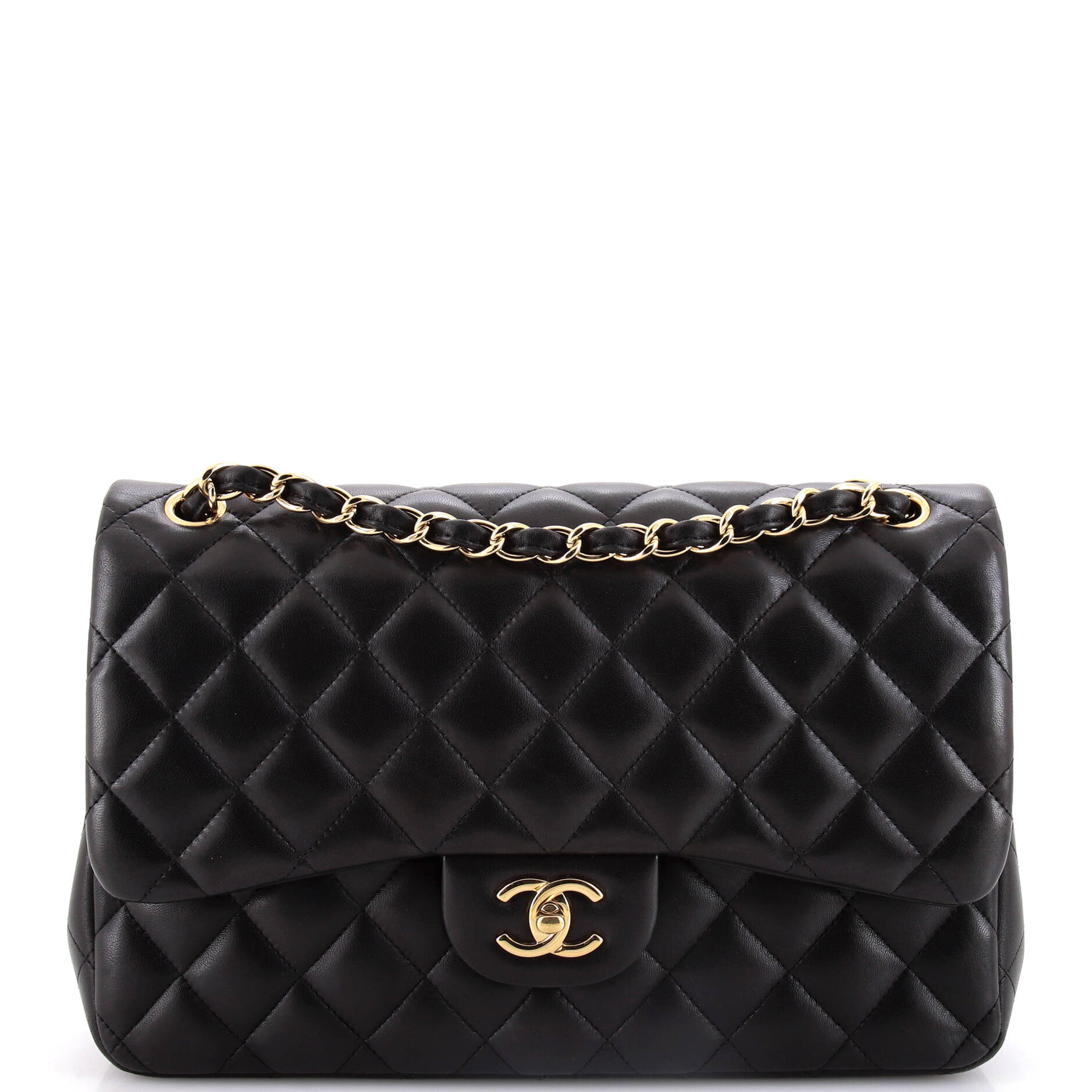 Chanel Classic Double Flap Bag Quilted Lambskin Jumbo