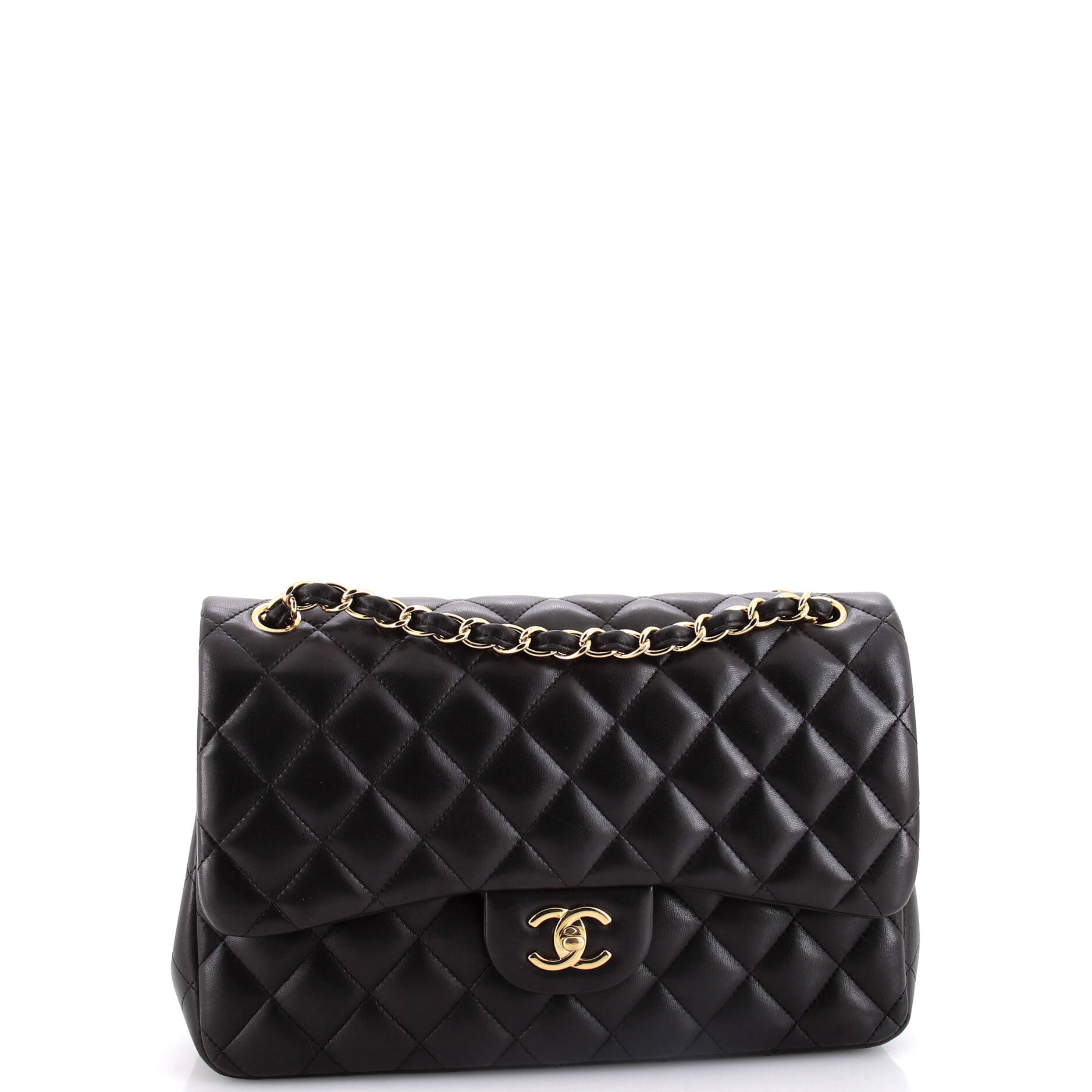 Chanel Classic Double Flap Bag Quilted Lambskin Jumbo