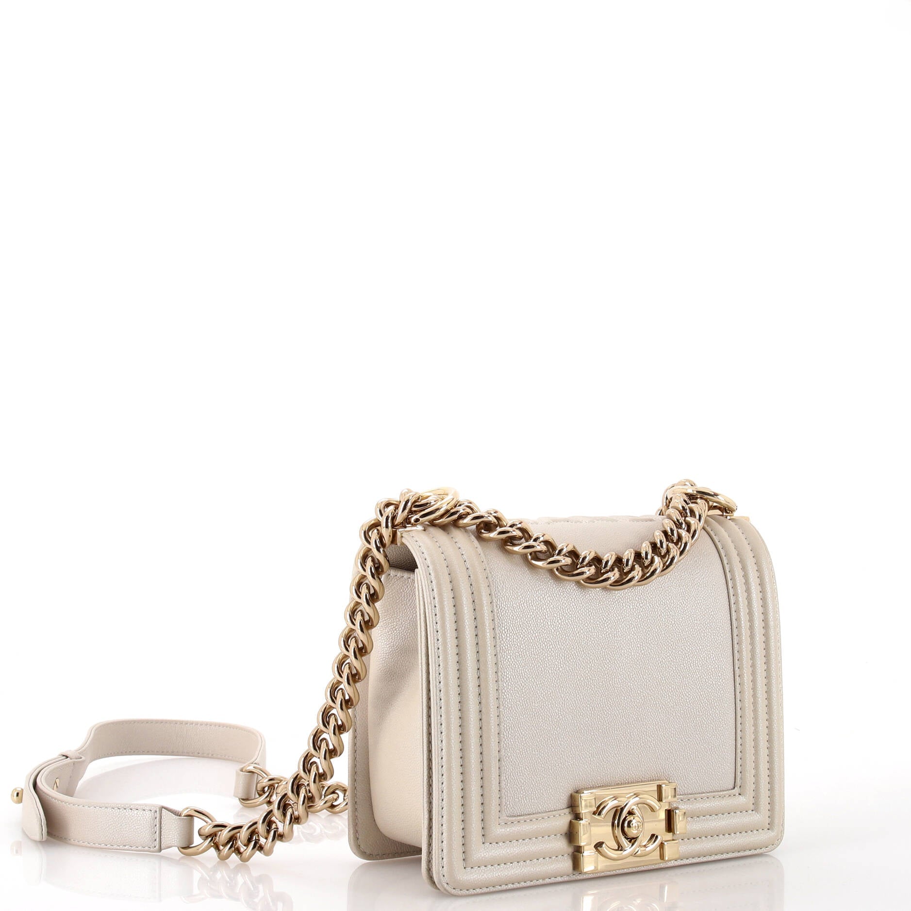 Chanel Reverso Square Boy Flap Bag Caviar Small