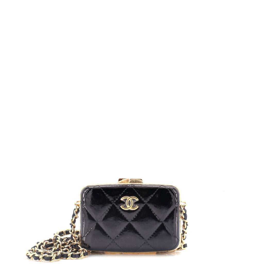 Chanel Framed Box Clutch with Chain Quilted  Mini