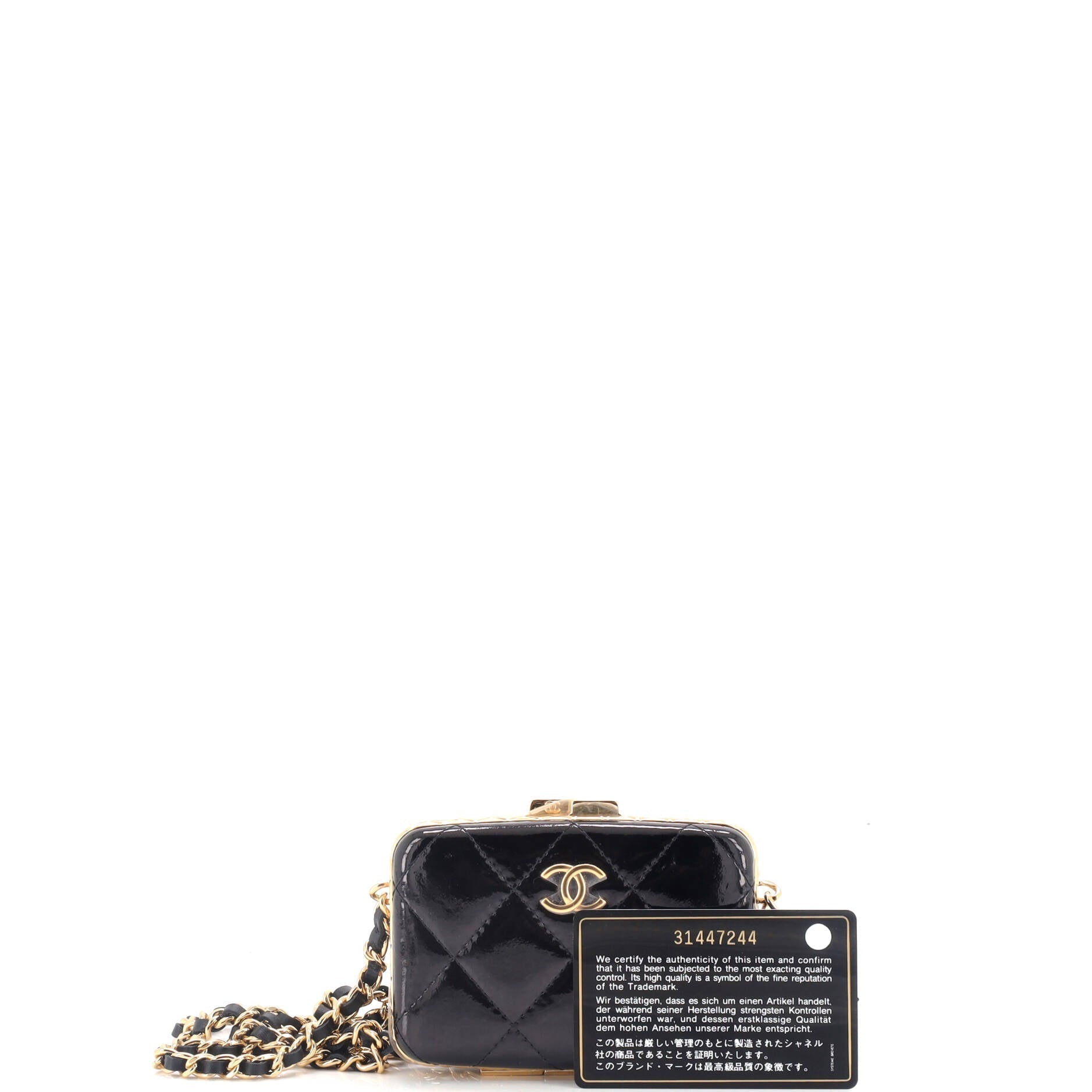 Chanel Framed Box Clutch with Chain Quilted  Mini