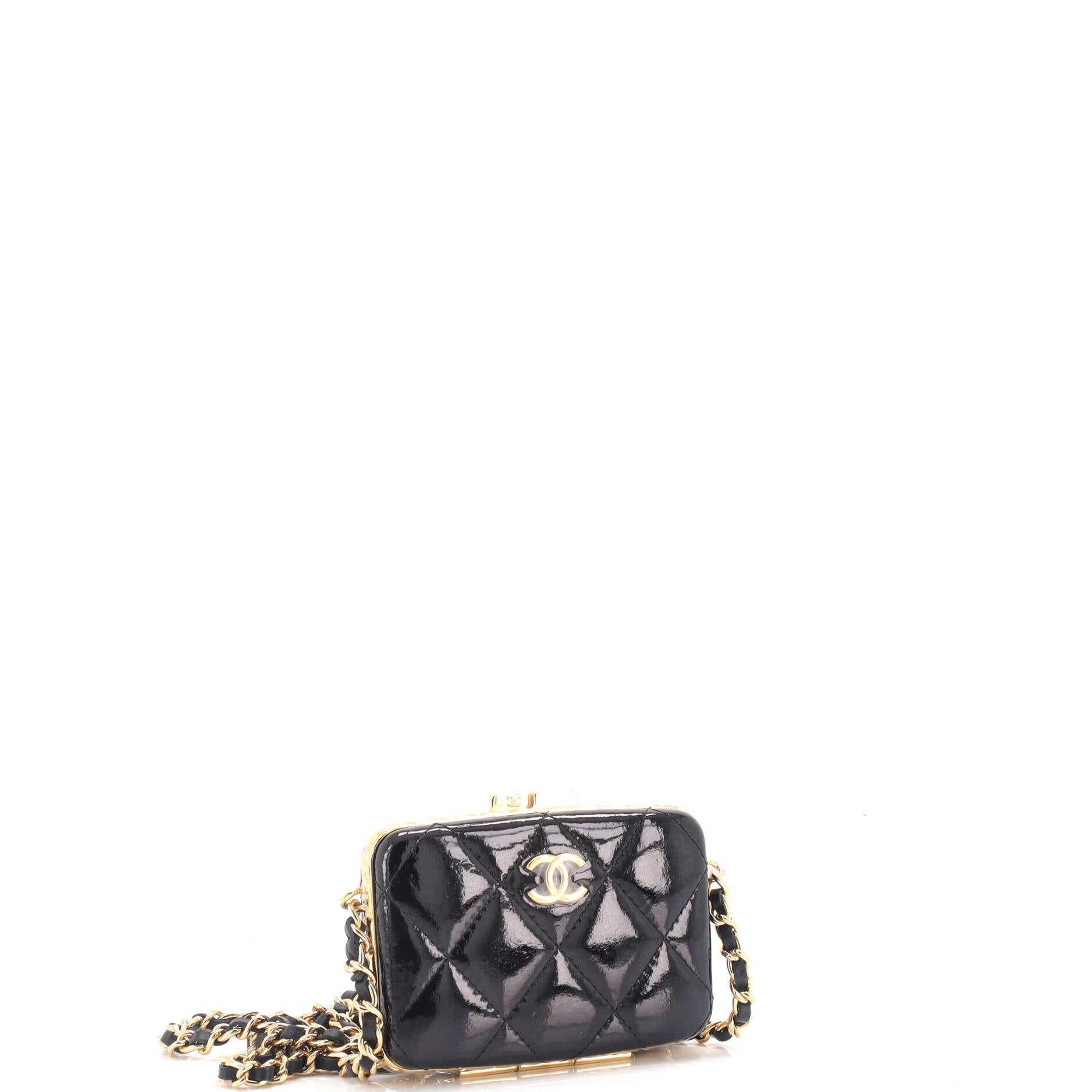 Chanel Framed Box Clutch with Chain Quilted  Mini