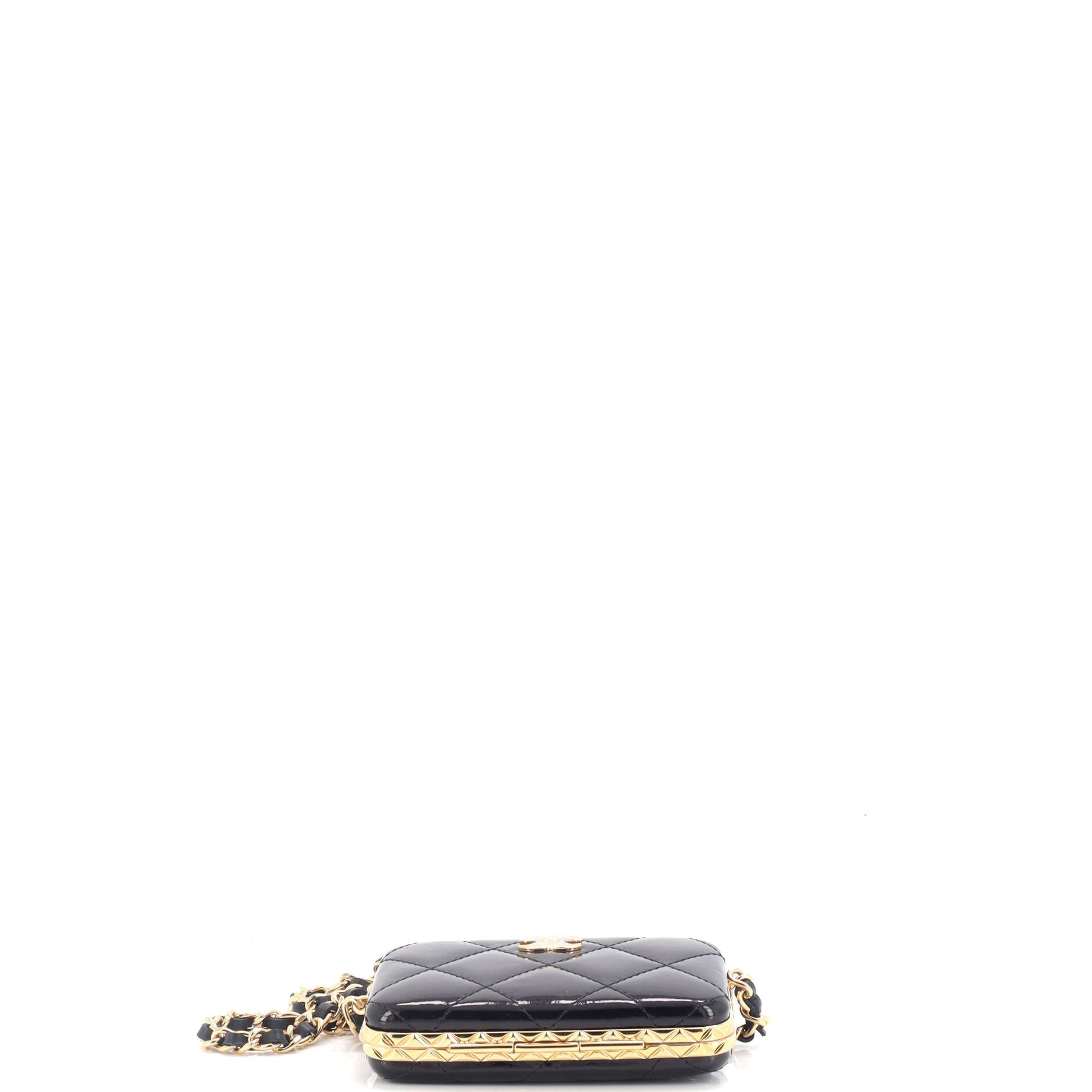 Chanel Framed Box Clutch with Chain Quilted  Mini