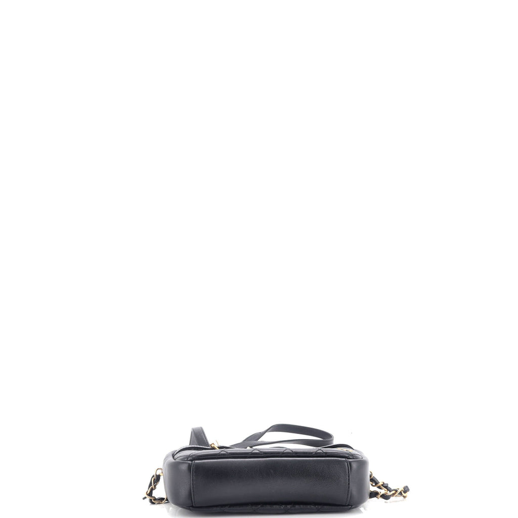 Chanel Buckle Camera Case Bag Quilted Lambskin Small