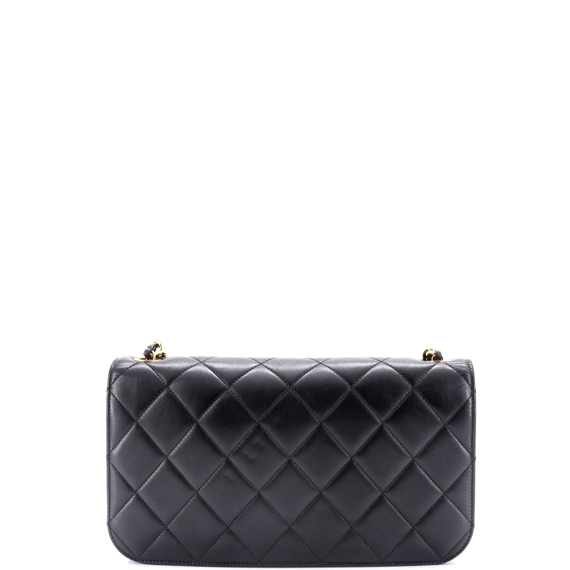 Chanel CC Enamel Compartment Chain Shoulder Bag Quilted Lambskin Small