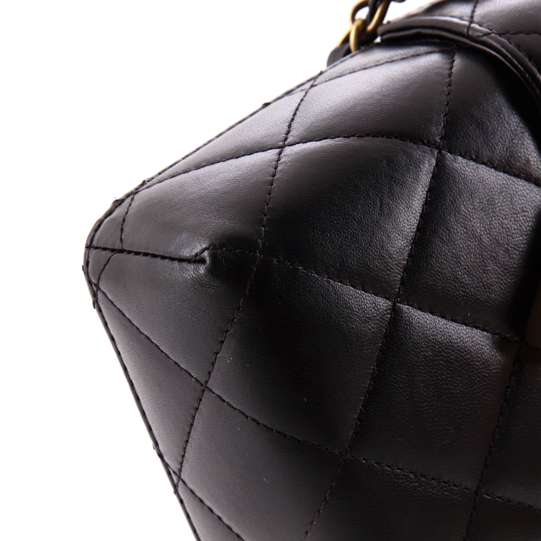 Chanel Diamond Lock CC Phone Holder Crossbody Bag Quilted Lambskin Mini