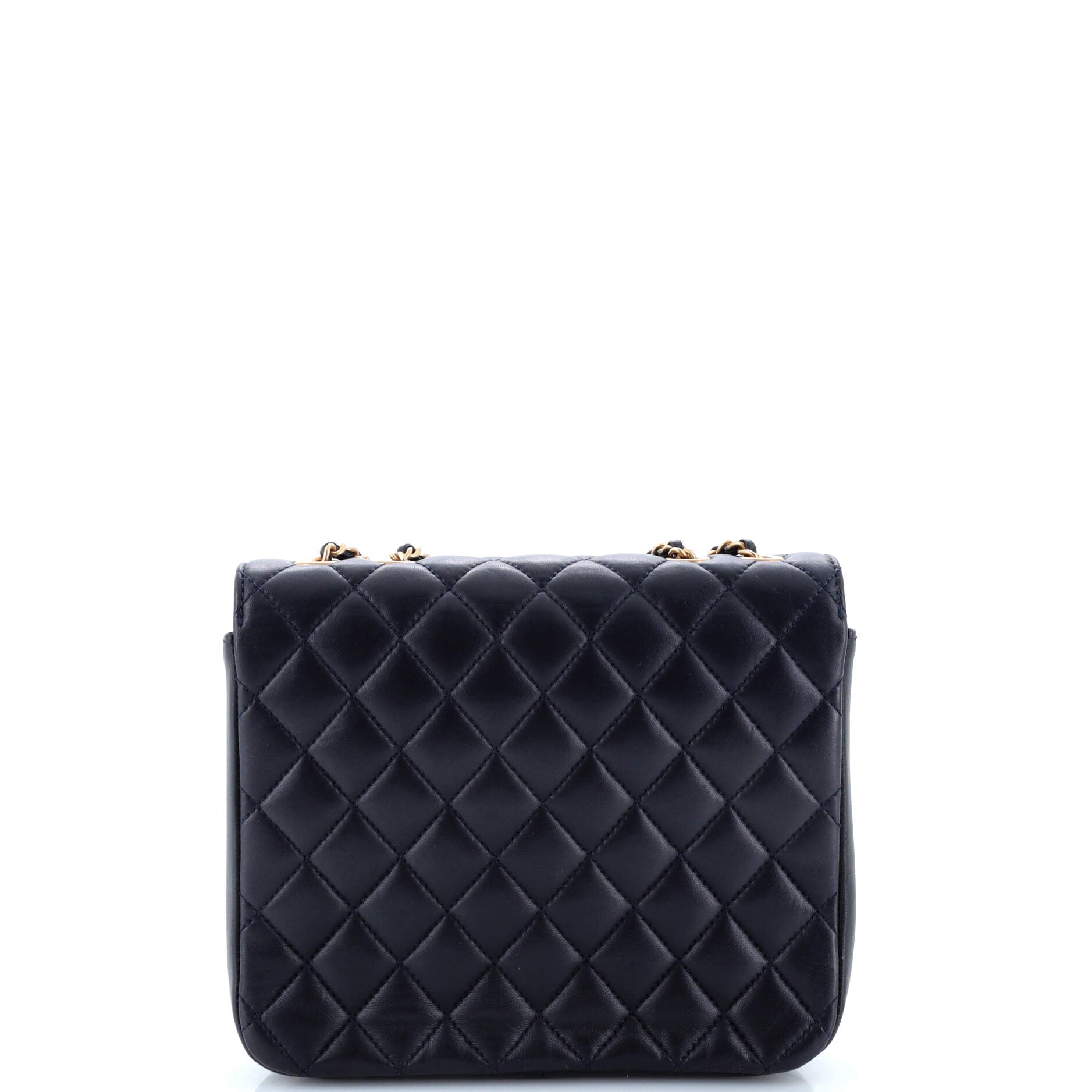 Chanel CC Chic Double Flap Bag Quilted Lambskin North South
