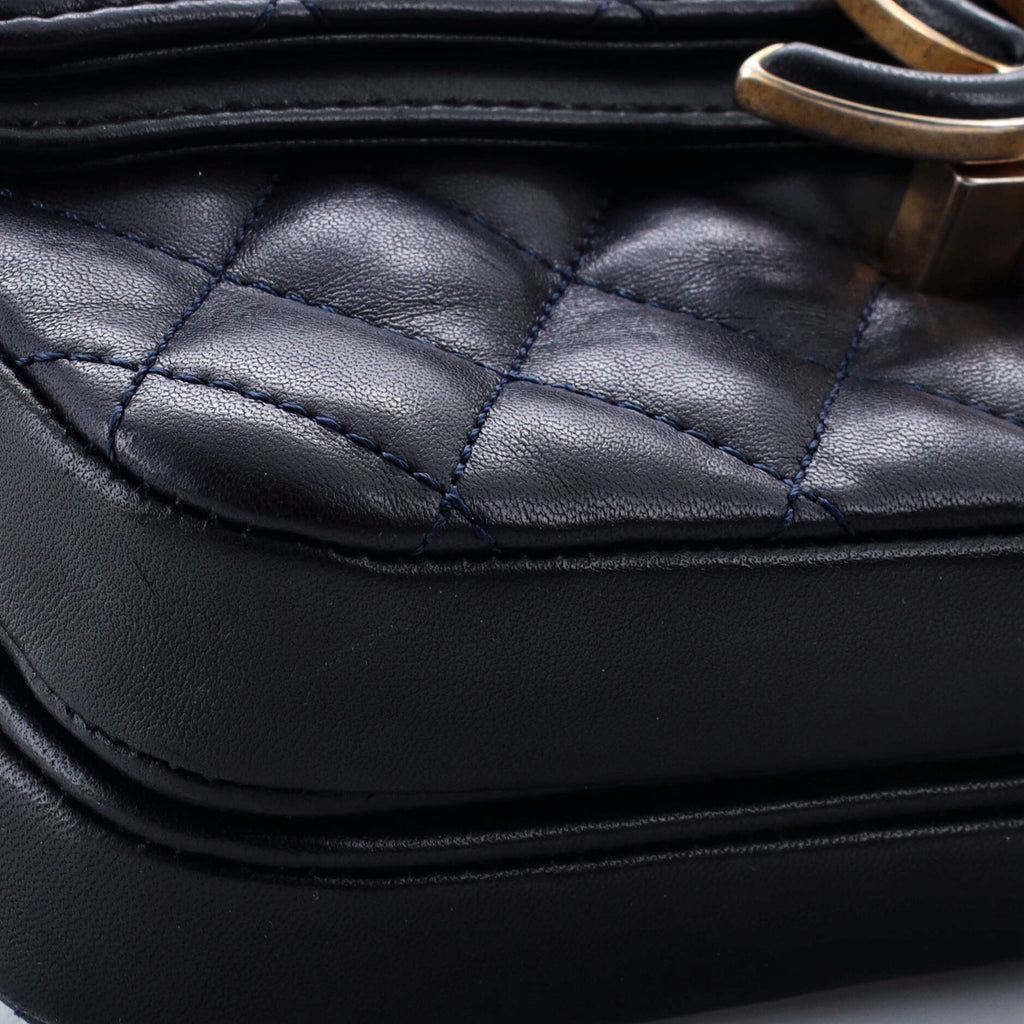 Chanel CC Chic Double Flap Bag Quilted Lambskin North South