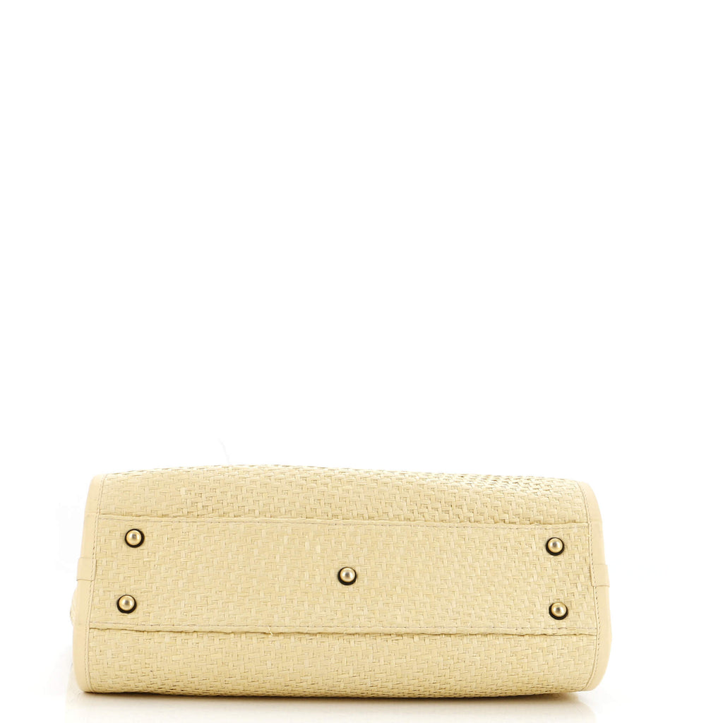 Chanel Deauville Tote Straw with Chain Detail Small
