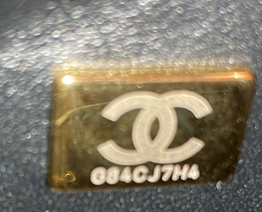 Chanel Classic Single Flap Top Handle Bag Quilted Tweed with Sequins Mini