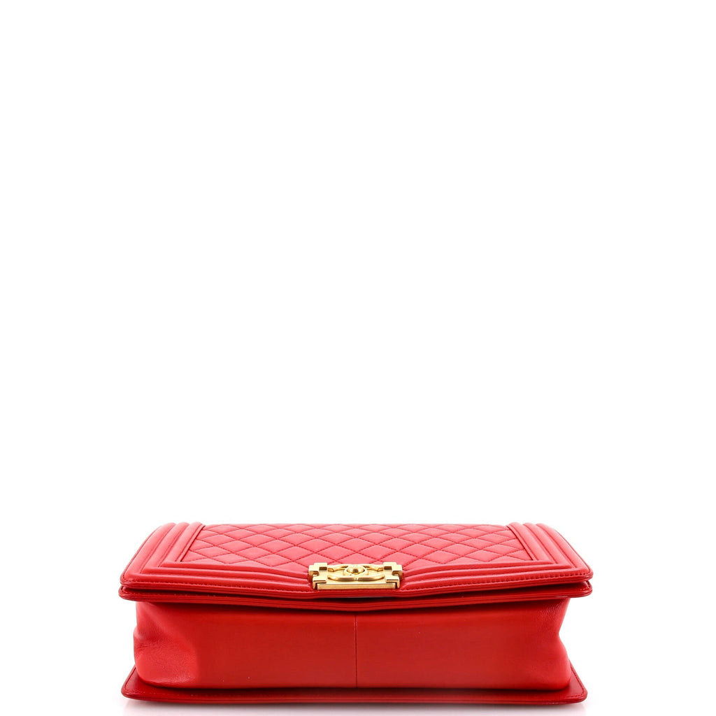 Chanel Boy Flap Bag Quilted Lambskin Old Medium