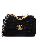 Chanel 19 Flap Bag Quilted Tweed and Ribbon Medium