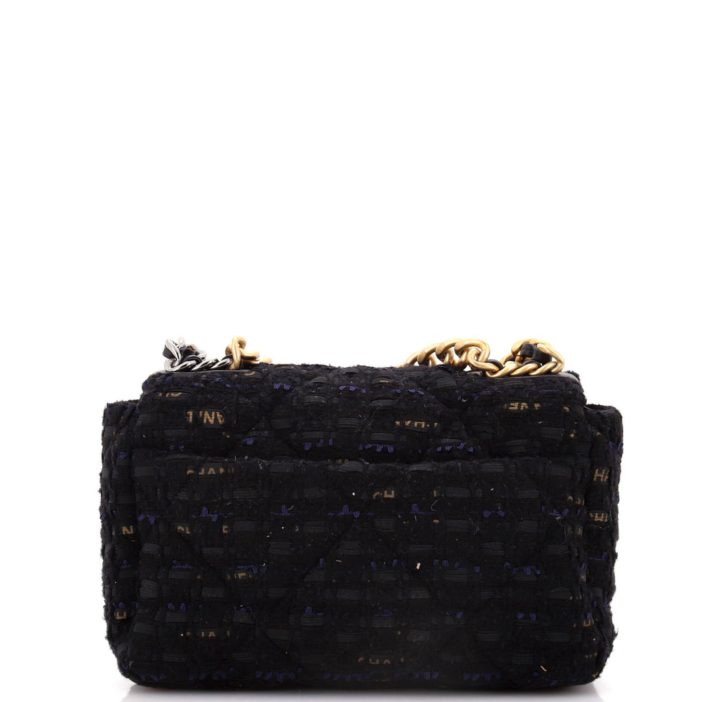 Chanel 19 Flap Bag Quilted Tweed and Ribbon Medium
