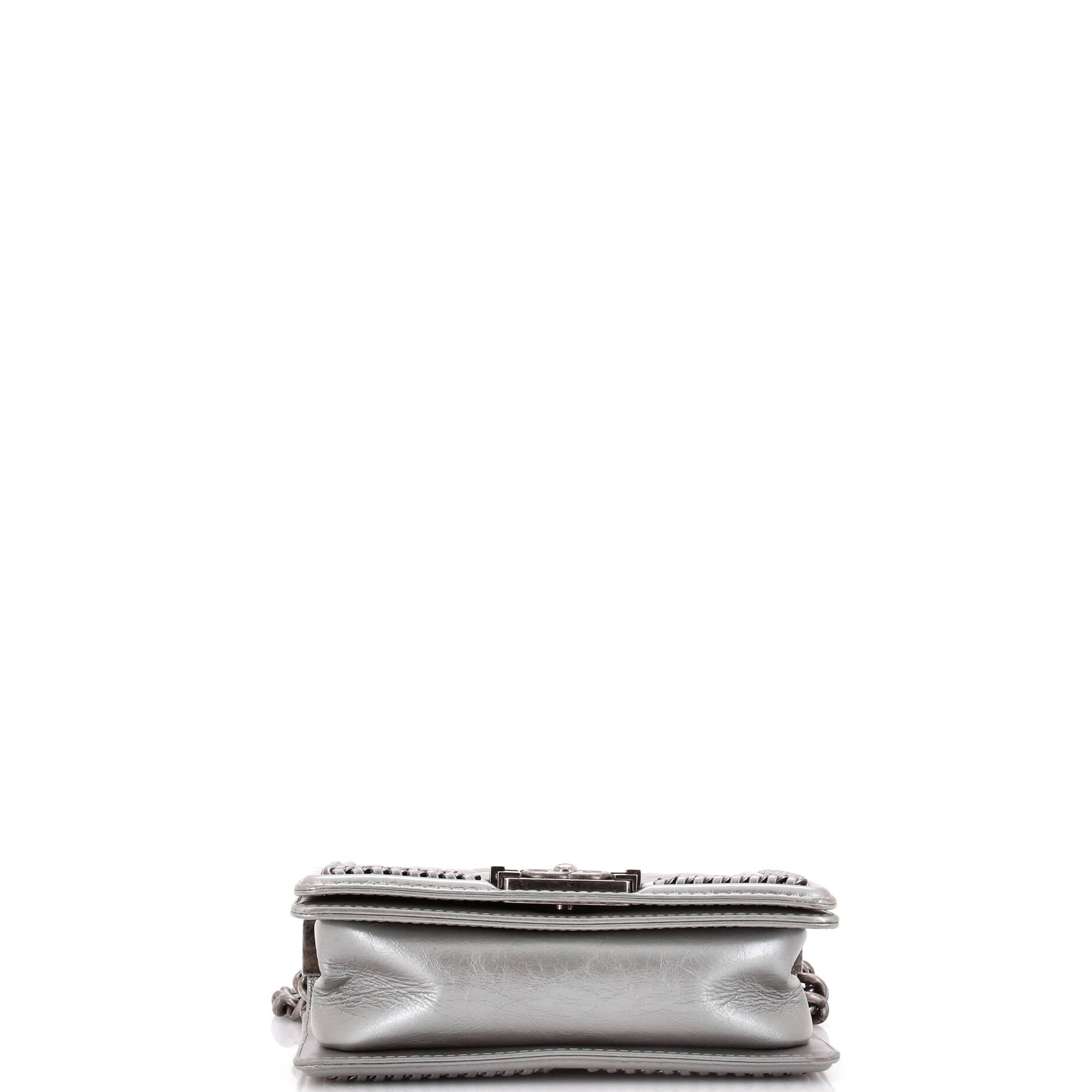 Chanel Chain Handle Boy Flap Bag Quilted Calfskin Small
