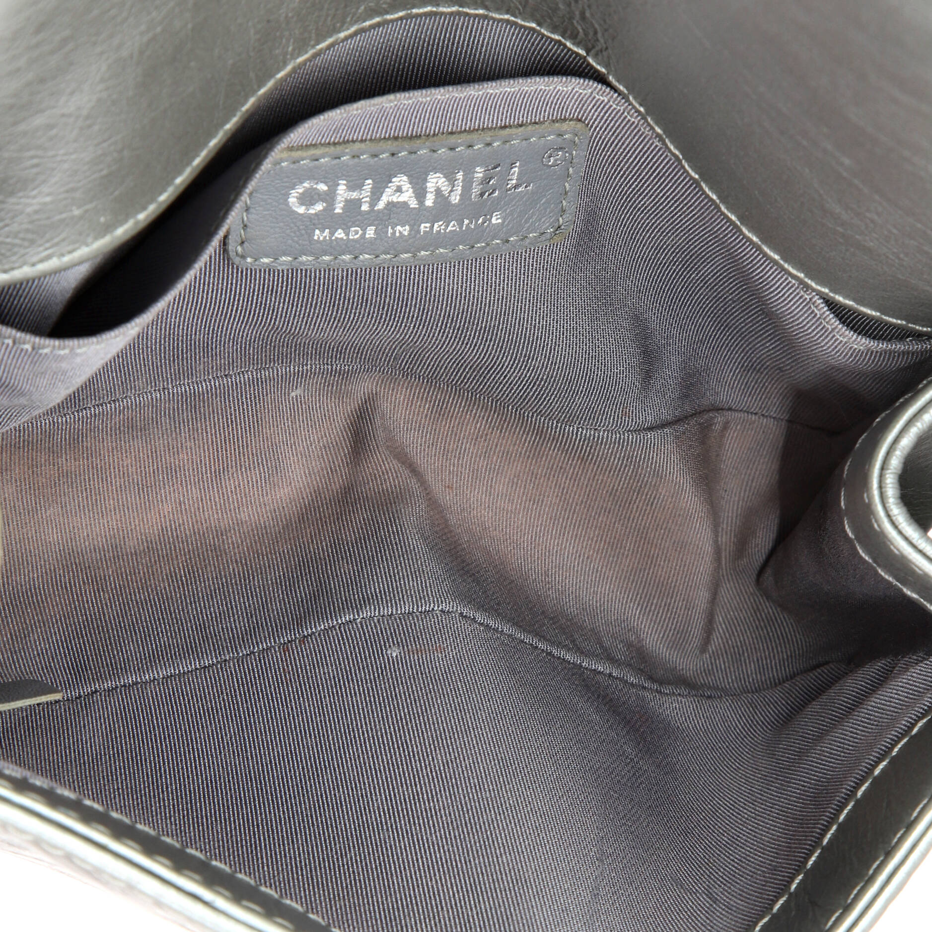 Chanel Chain Handle Boy Flap Bag Quilted Calfskin Small