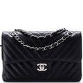 Chanel Classic Double Flap Bag Chevron Lambskin Small
