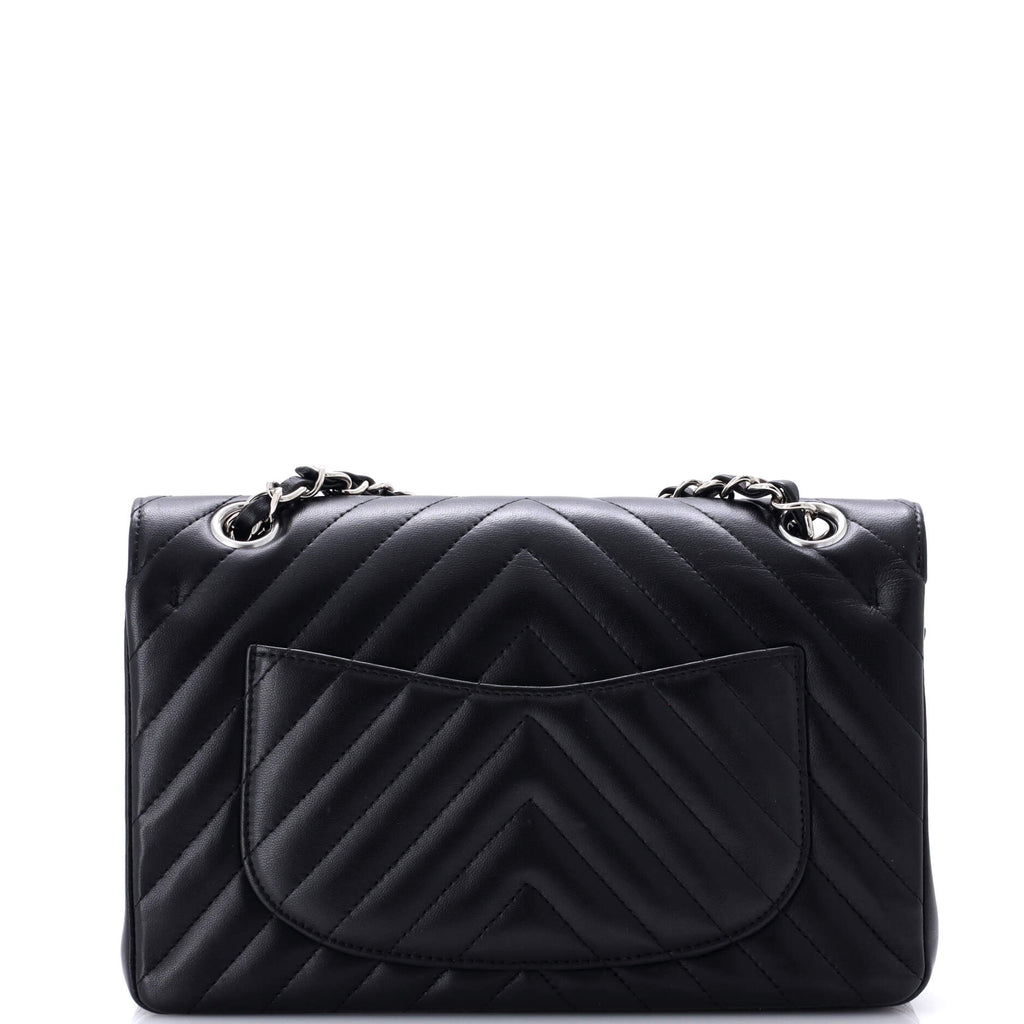 Chanel Classic Double Flap Bag Chevron Lambskin Small