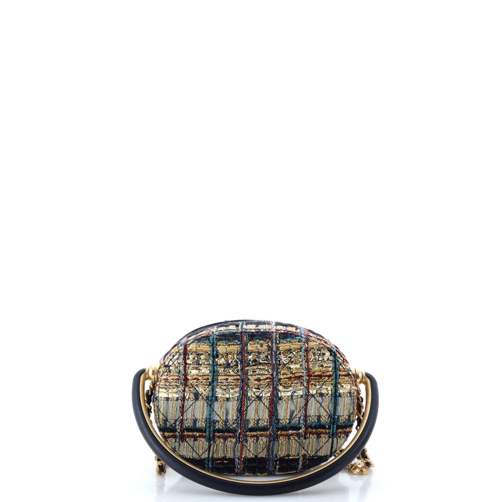 Chanel Paris-New York Oval Camera Case Quilted Tweed Small