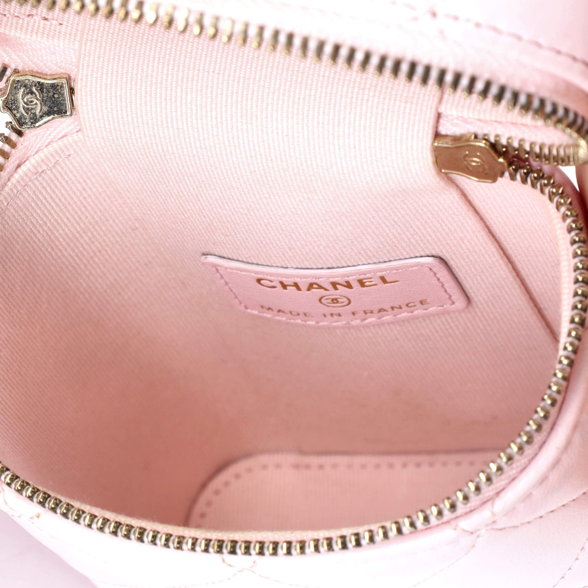 Chanel Classic Vanity Top Handle Phone Holder with Chain Quilted Lambskin