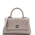 Chanel Coco Top Handle Bag Chevron Caviar Mini